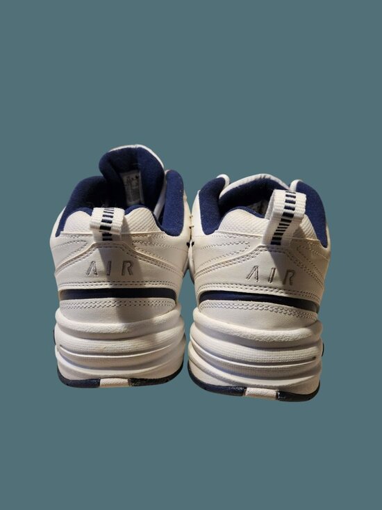 Nike Air Monarch IV White/Midnight Navy Sneakers Men Size 9.5 \